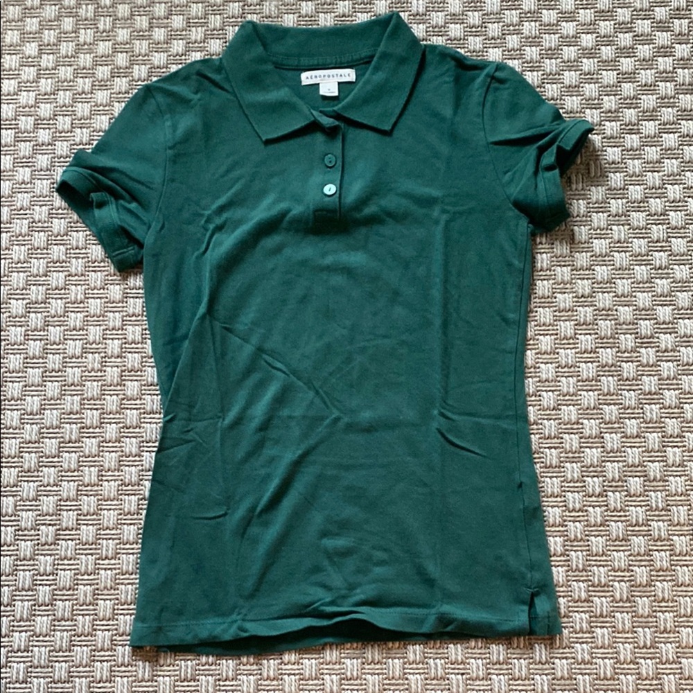 Aeropostale Green Button Down Shirt